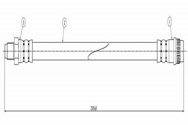 CAVO Rear Brake Hose C800364A For Renault 19, Espace — Brake Hydraulics