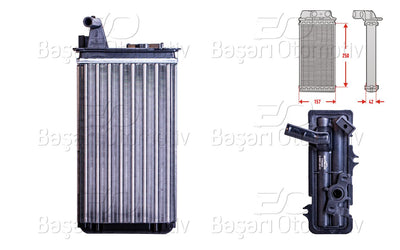 AUTOLUX 3143011-22 Heater Core Mechanical 250X156 mm Fiat Tempra Tipo Dedra Delta 2 1.4 I 1.8 I 1.9 2.0 198 — Heater & Blower
