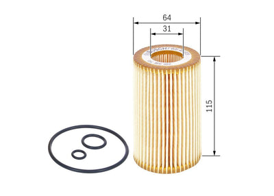 Bosch F026407070 Oil Filter Accord D CDTi 04-> CRV II 2.2 04-> — Oil Filters