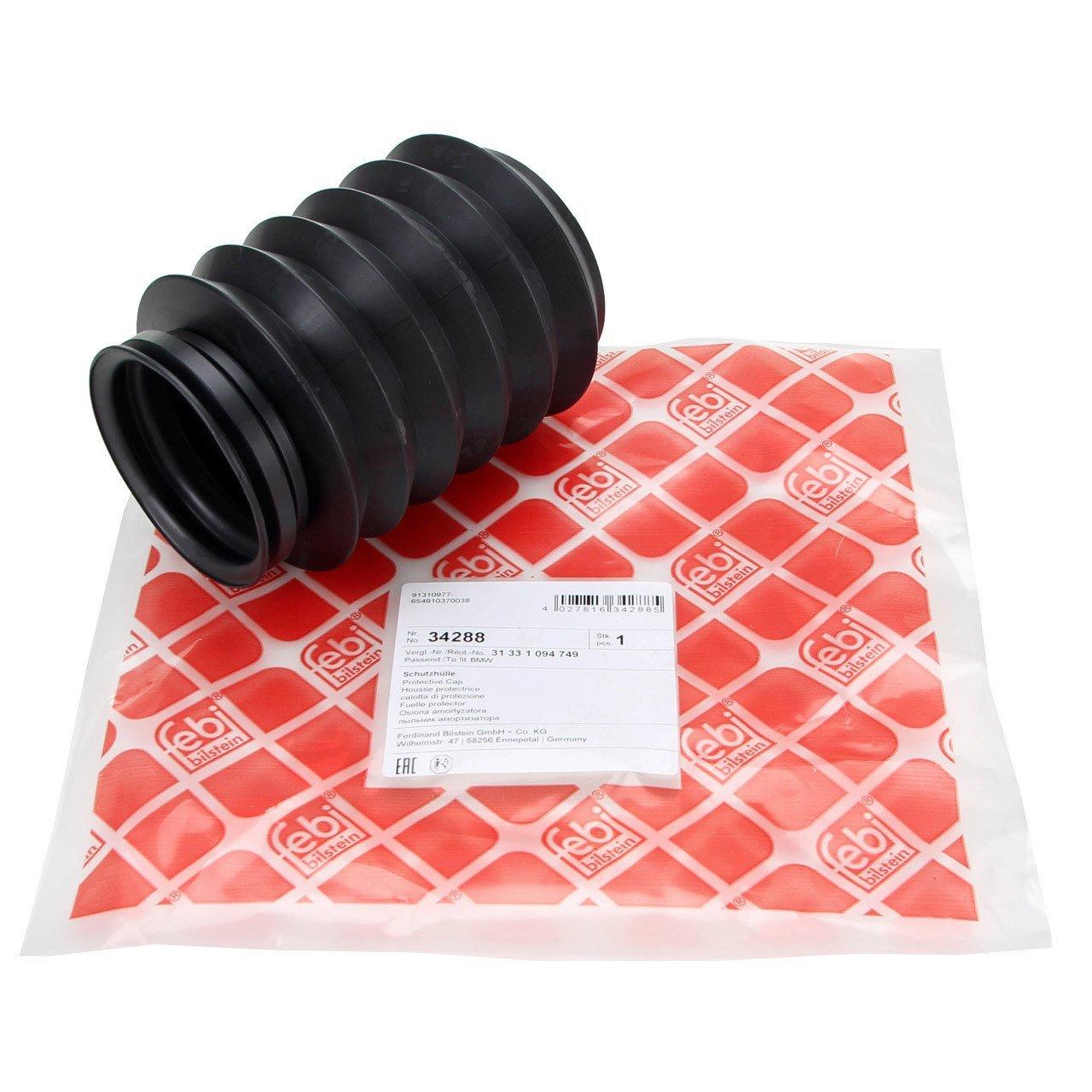 febi bilstein front shock boot for bmw e60, closeup of febi bilstein shock boot, febi bilstein shock boot installation FEBI BILSTEIN Front Shock Boot - High Quality Protection for BMW E60 Owners | 1 Piece FEBI BILSTEIN Front Shock Boot | BMW E60 febi-bilstein, bmw-e60, shock-boot, automotive-parts, suspension, durable, replacement-parts, quality-german-engineering, bmw-accessories, ai-generated