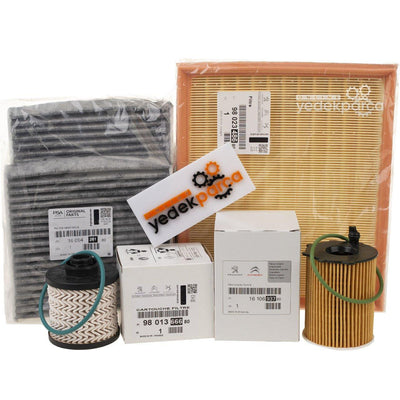 Peugeot 208 1.6 BlueHDi Periodic Oil Service Filter Set with Carbon Pollen Genu — Auto Parts Hall, Maintenance & Service Kits