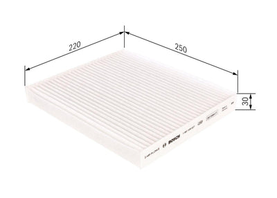 Bosch 1 987 435 027 Cabin Air Filter Kia Magnetis 2.0 05= >, 2.7 05= > and 2 more models — Air & Cabin Filters