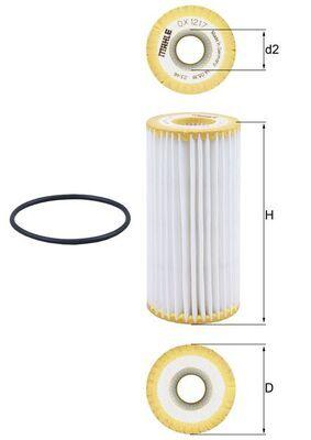 Mahle OX1217D Oil Filter VW Golf VII Passat Jetta Skoda Octavia Superb Audi A3 Seat Leon 1.8-2.0 TSI 13> — Oil Filters