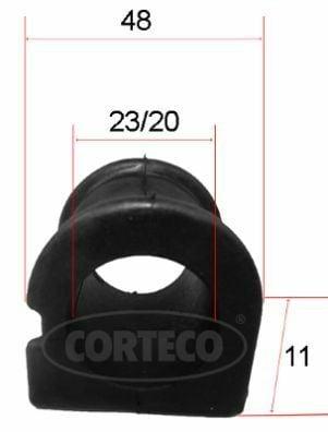 CORTECO Sway Bar Bushing Front - Durable Stabilizer Bushing for Toyota Yaris 99-05 — Bushings & Mounts