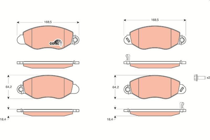 TRW GDB1461 Front Brake Pad for Transit V184 (2000-2006) — Brake Pads