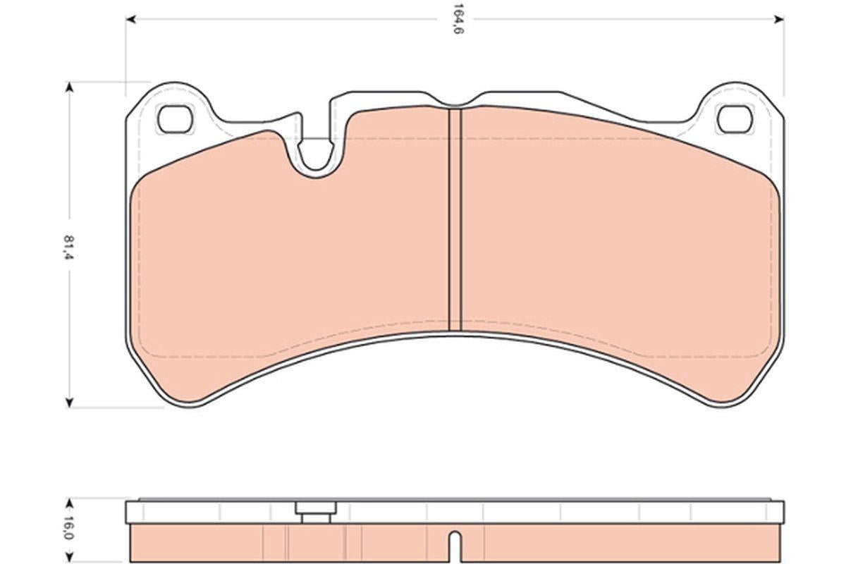 TRW GDB1739 Brake Pad Front C209/A209/R171 02-11 CLK55/63 AMG, SLK55 AMG