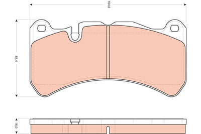 TRW GDB1739 Brake Pad Front C209/A209/R171 02-11 CLK55/63 AMG, SLK55 AMG