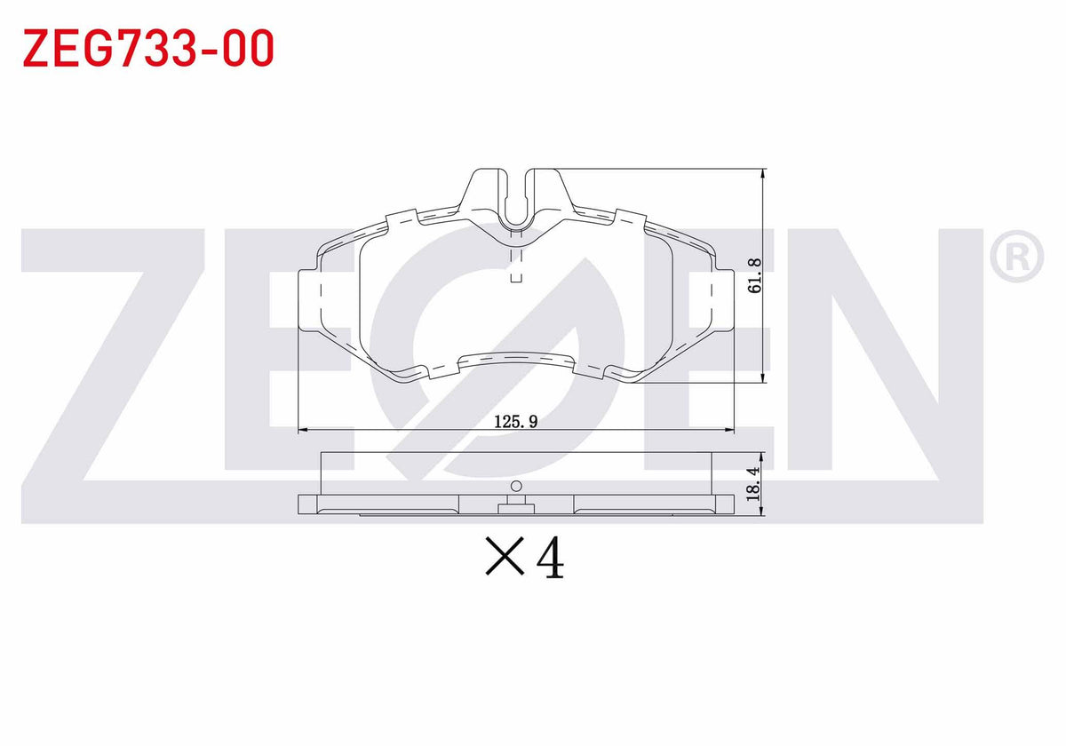 Zegen ZEG733-00 Brake Pad Rear Volkswagen Lt 28-35 II 2.8 TDI 1996-2006 / Mercedes Sprinter 3T (903) 313 CDI 199 — Brake Pads