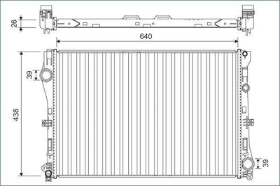Valeo 701142 Motor Water Radiator W205 14 > C205 16 > A205 16 > S205 14 > W213 16 > C238 17 > A238 17 > S2 — Radiators & Fans
