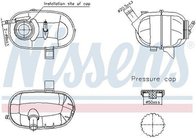 Nissens 996339 Radiator Spare Water Tank Opel Corsa C /Combo C — Radiators & Fans