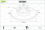 VALEO 197691 Brake Disc Front - Smart Roadster Coupe & Fortwo Coupe — Brake Rotors & Drums