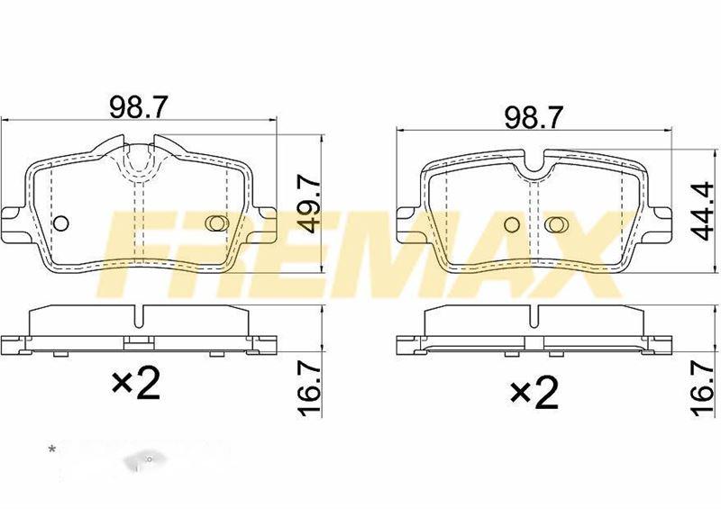 Fremax FBP-2157 Rear Brake Pad (Corbon Formula) BMW 3 Series-4 Series G20-G21-G28 2017 > — Brake Pads