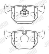 JURID 571918J Brake Pad Set E-38 Rear for E-46, E-53, R.Rover Td6 — Brake Pads