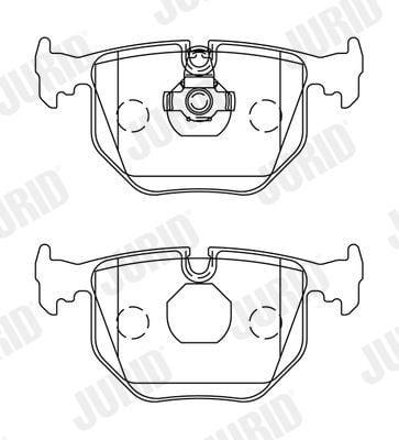 jurid-brake-pad-e38-rear-e46, jurid-brake-pad-technical-specifications JURID 571918J Brake Pad Set E-38 Rear for E-46, E-53, R.Rover Td6 | Reliable Performance JURID Brake Pad E-38 Rear E-46 E 53 | High-Quality Parts brake-pads, jurid, car-parts, automotive, wear-warning, mechanics, car-owners, replacement-parts, ate-brake-system, ai-generated