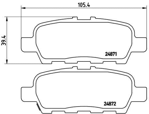 Brembo P56068 Brake Pad Rear Nissan Qashqai J10 X-Trail T30 T31 Pathfinder Koleos Juke Suzuki Grand Vitara 00-13