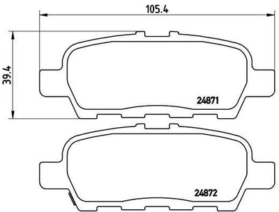 Brembo P56068 Brake Pad Rear Nissan Qashqai J10 X-Trail T30 T31 Pathfinder Koleos Juke Suzuki Grand Vitara 00-13 — Brake Pads
