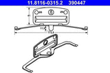 ATE Brake Pad Sheet Metal E 87 / 90 / 91 / 92 / 93 Front Tek — Brake Pads