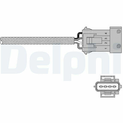 Delphi ES20258-12B1 Oxygen Sensor Lambda Sensor 21.26 inch Cable — Oxygen & Air-Fuel