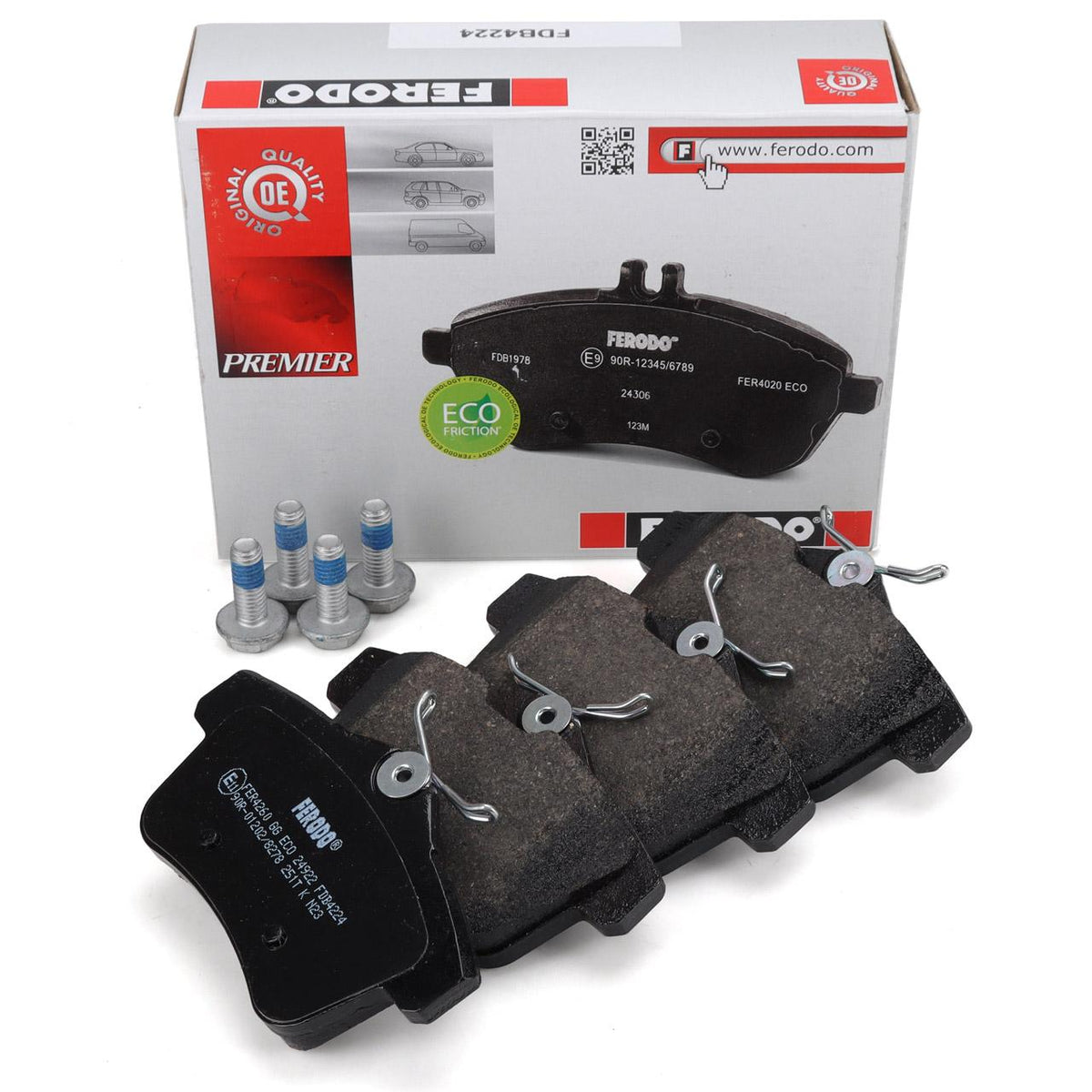 FERODO FDB4224 Brake Pad Set - 10-Pt. Compatible for Cars — Brake Pads