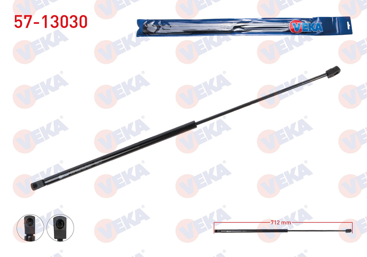 Veka 57-13030 Motor Hood Gas Strut 712mm / 330N Audi A4 2001-2009 | Set of 2