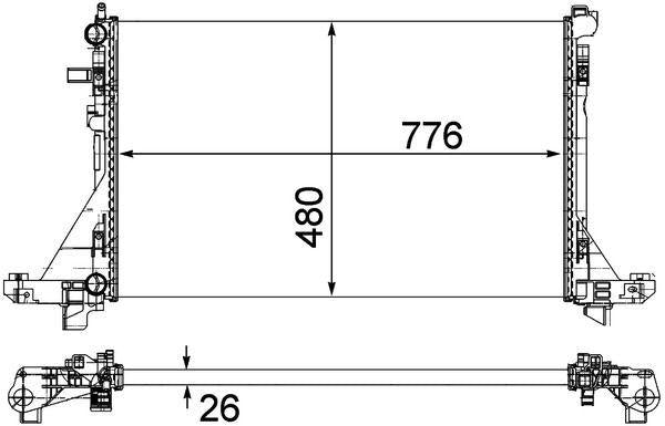 mahle cr1771000p radiator front view, mahle cr1771000p radiator dimension overview, mahle cr1771000p radiator installation guide MAHLE CR1771000P Radiator - Engine Cooling System for Vehicle Owners and Mechanics | 30.6 in x 18.9 in x 1 in MAHLE CR1771000P Radiator for 10-Master 2.3Dci-Ac mahle, automotive-radiator, engine-cooling-system, vehicle-maintenance, mechanic-tools, radiator-for-vehicles, car-parts, engine-parts, reliable-cooling, ai-generated