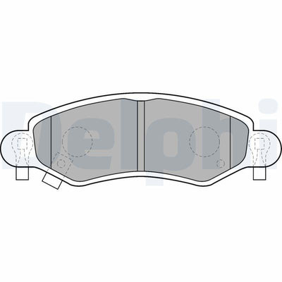 Delphi LP1500 Brake Pad Front (130mm) Agila 00 — Brake Pads