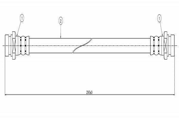 cavo brake hose h100 front and rear, cavo brake hose h100 installation, cavo brake hose technical specifications CAVO Brake Hose C800.240.A - Front & Rear Compatibility for H100 (1993-2000) CAVO Brake Hose H100 93-00 - Front & Rear Fit cavo, brake-hose, h100, car-parts, vehicle-safety, mechanics, automotive, front-rear-fit, replacement-part, ai-generated
