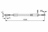 BOSCH Parking Brake Cable - E-Class W210 & S210 — Brake Cables & Hardware