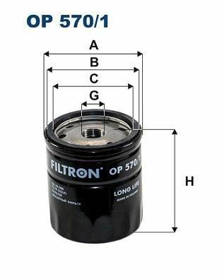 FILTRON OP570-1 Oil Filter - Fits Astra & Vectra 1.6 16V — Oil Filters