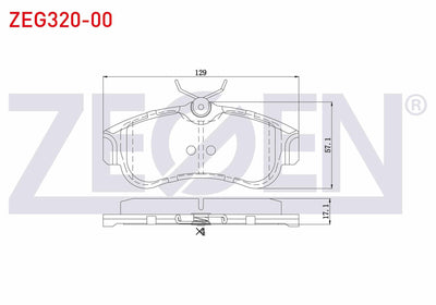 Zegen ZEG320-00 Brake Pad Front Nissan Primera (P11) 1.6i 16V 1996-2001 / (P11) 1.8i 16V 1996-2001 / (P11) 2.0i — Brake Pads
