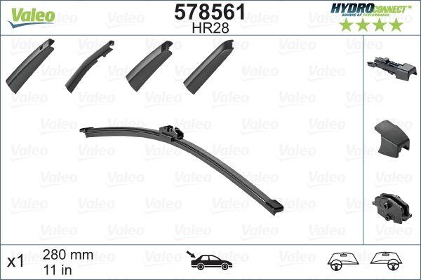 Valeo 578561 Rear Wiper 280mm BMW E81 E87 Mini R55 R56 R59 Mercedes X156 S213 — Wipers