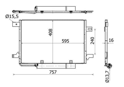 Mahle AC369000S A/C Condenser Mercedes A-Class W169 / B-Class W245 — Condensers & Evaporators
