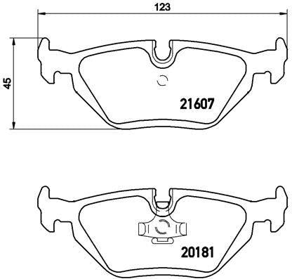Brembo P06013 Brake Pad Rear Low-Met BMW — Brake Pads