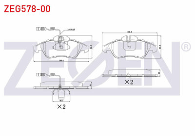 Zegen ZEG578-00 Brake Pad Front Mercedes Sprinter 2T (901 — Brake Pads