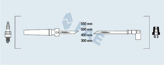 FAE 83564 Spark Plug Wire Set - Ignition Cable Set for Chevrolet Lacetti 1.4-1.6 16V — Coils & Plugs