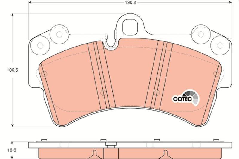 trw gdb1548 front brake pads, front brake pads for touareg q7 cayenne, high quality brake pads by trw TRW GDB1548 Front Brake Pads - Suitable for Touareg, Q7, and Cayenne | 4.19 in Width TRW GDB1548 Front Brake Pads - Touareg Q7 Cayenne trw, brake-pads, front-brake-pads, touareg, q7, cayenne, car-parts, vehicle-safety, mechanics, ai-generated