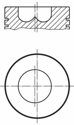 MAHLE Piston + Piston Ring 0.40 94.4 mm - 4 Pack — Pistons & Rotating