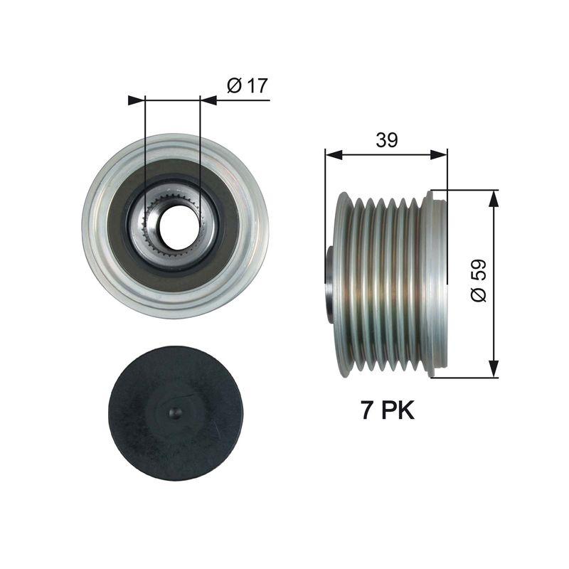 Gates OAP7189 Alternator Bearing Nissan Navara 3.0 dCi 4Wd 10 Qashqai 1.6 07 — Starting & Charging