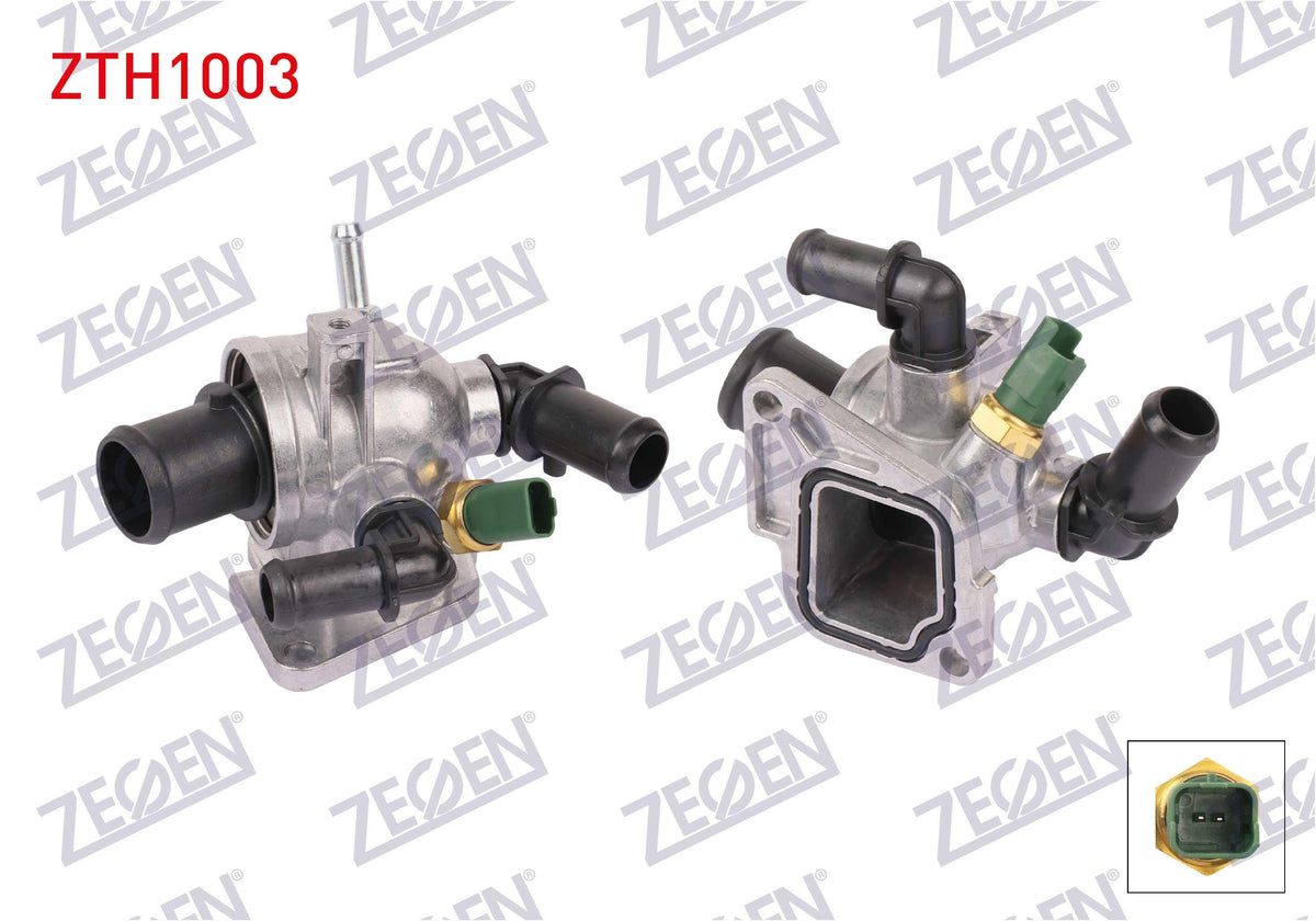 Zegen ZTH1003 Thermostat Complete with Switch 88 C Euro 4 Doblo 1.3 JTD 2001-2010 / Linea 1.3 Mjt 2 — Water Pump & Thermostat