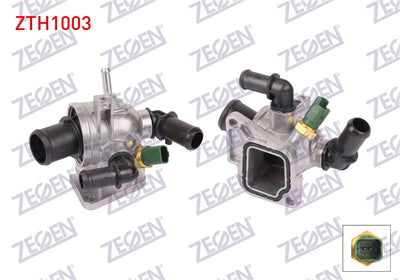 Zegen ZTH1003 Thermostat Complete with Switch 88 C Euro 4 Doblo 1.3 JTD 2001-2010 / Linea 1.3 Mjt 2 — Water Pump & Thermostat