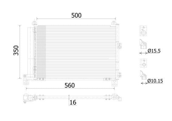 Mahle AC905000S A/C Condenser Ranger 2,5D / 2.5 TDCi 03-12 — Condensers & Evaporators