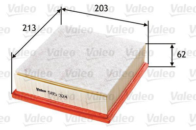 Valeo 585324 Air Filter (Fiat Doblo 10-/ Linea 07-/ Punto 05-/ Opel Combo 12-Corsa D 1.3D-1.6D 10) — Air & Cabin Filters
