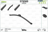 VALEO 578560 Rear Wiper Blade - 24Cm Compatible with 12-A-Series Vehicles — Wipers