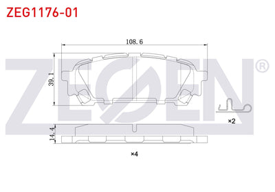 Zegen ZEG1176-01 Brake Pad Rear Subaru Impreza (Gd, Gg) 2.0i 2000-2007 / Forester (Sg) 2002-2007 — Brake Pads