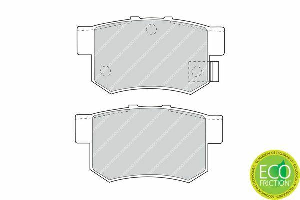 FERODO FDB956 Rear Brake Pad - Compatible with Honda Civic, CRV, Accord — Brake Pads