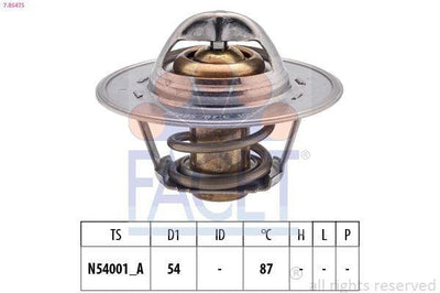 FACET Thermostat 7.8547S For VW 2.0 TDI Golf, Passat, Jetta — Water Pump & Thermostat