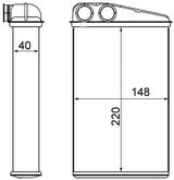 MAHLE AH17000S Heater Radiator - Aluminized for Megane <06 — Radiators & Fans