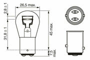 bosch ampul stop 12v p21 5w bulb, bosch dual pure light bay15d bulb BOSCH Ampul Stop 12V P21/5W - Dual Pure Light Bay15d for Car Owners & Mechanics | 21/5 Watt BOSCH Ampul Stop 12V P21/5W - Ideal for Car Owners & Mechanics bosch, ampul, stop-light-bulb, car-lighting, vehicle-accessories, mechanics-tools, dual-pure-light, bay15d, car-owners, ai-generated