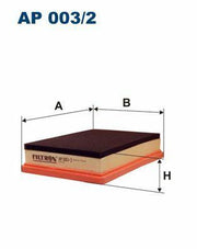 filtron ap003-2 air filter for fiat, technical specifications of FILTRON air filter AP003-2 FILTRON Air Filter AP003-2 - Compatible with Fiat Models | Size: 237 mm x 161 mm x 47.5 mm FILTRON Air Filter - AP003-2 for Fiat air-filter, filtron, fiat, automotive-parts, car-maintenance, engine-performance, fuel-efficiency, replacement-parts, car-owners, ai-generated
