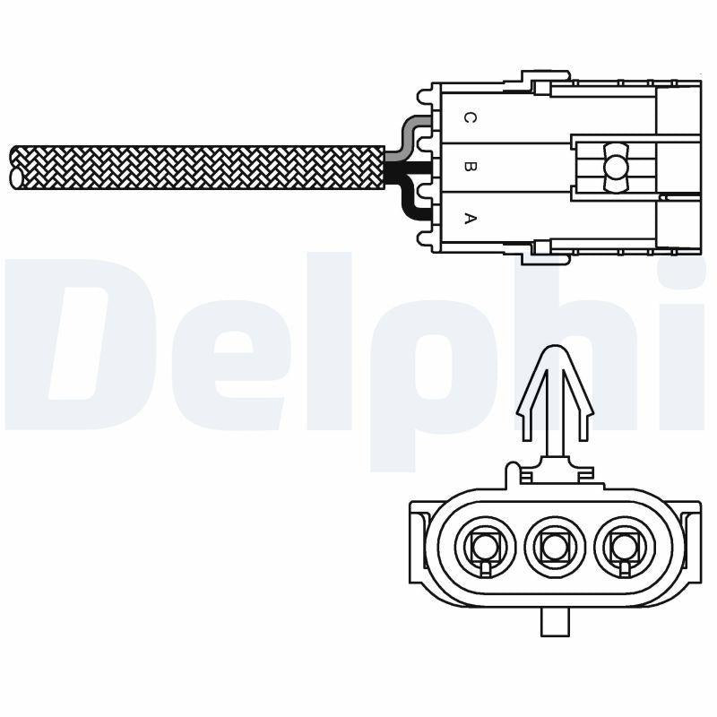 Delphi Lambda Sensor ES10970-12B1 - Heated Sensor for 94-Clio & R19 — Oxygen & Air-Fuel